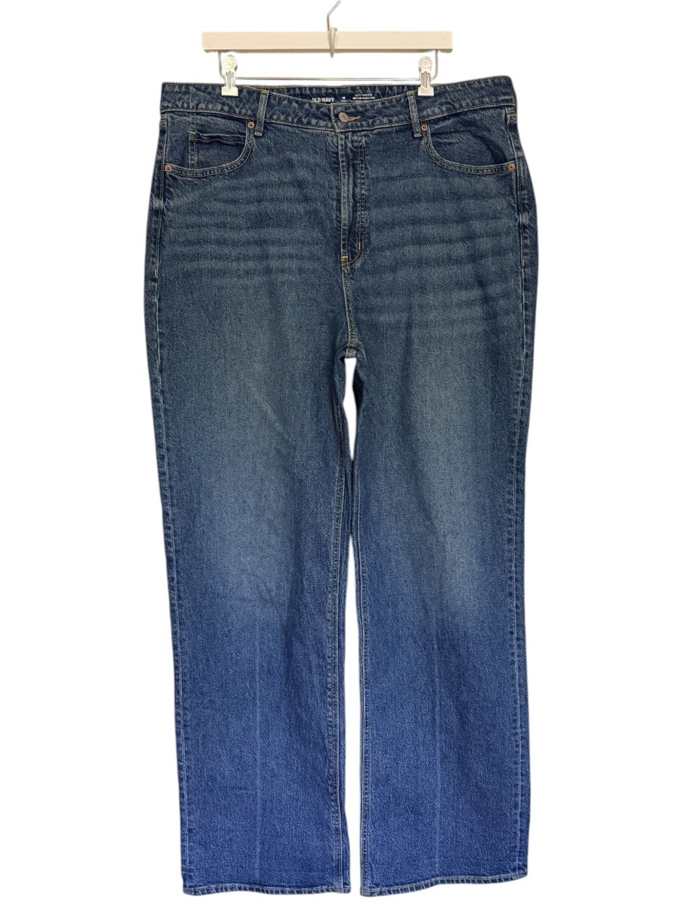 Old Navy Extra High-Rise Sky-Hi Wide-Leg Secret Smooth Pockets Jeans Sz 18 Tall